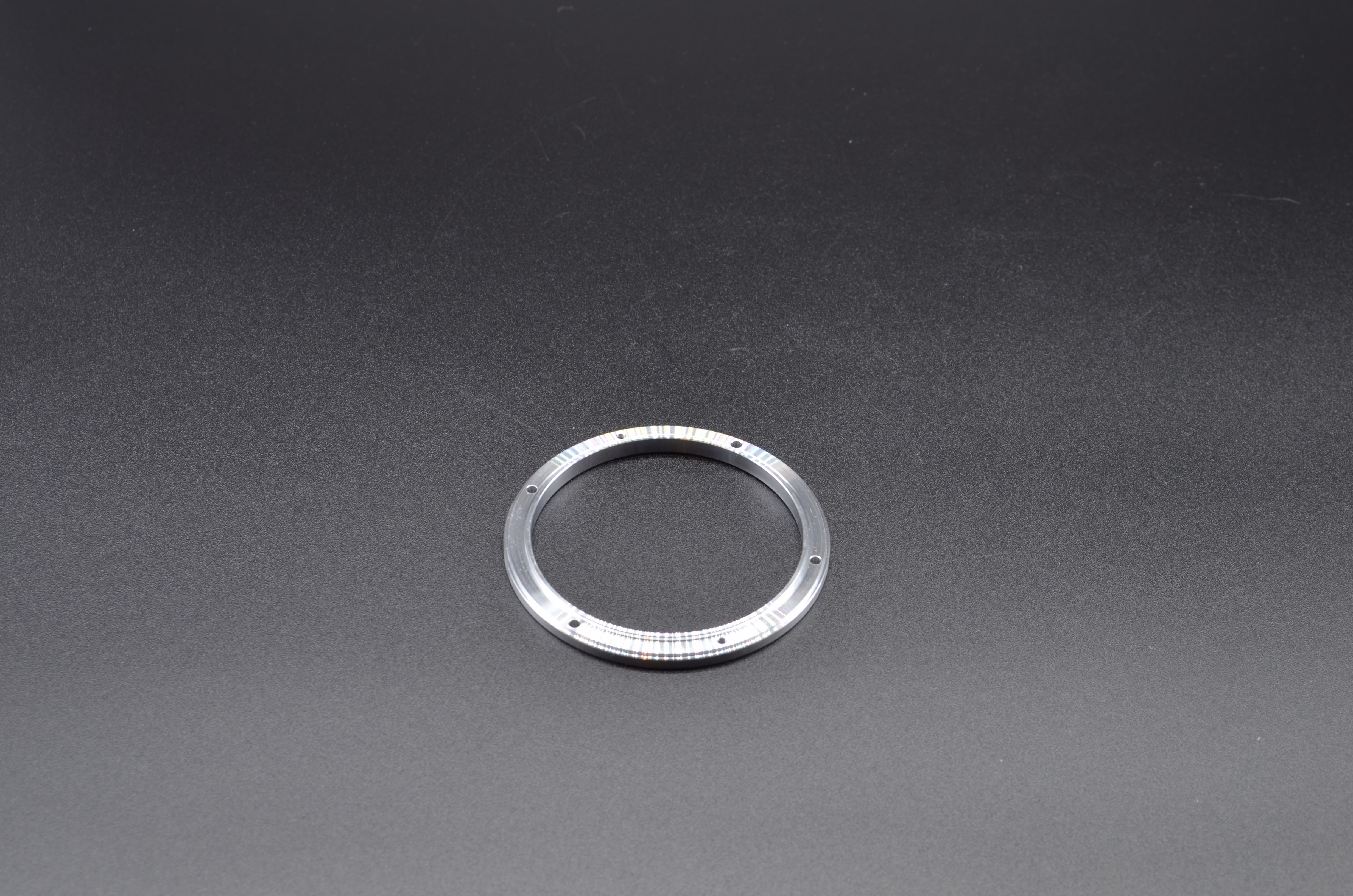 穴付きシルバーメタルリング